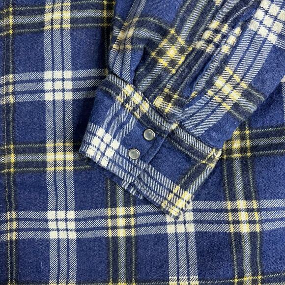 Dickies Quilted Flannel Shacket Blue Plaid 2XLT Tall Heavyweight Workwear - Picture 7 of 8